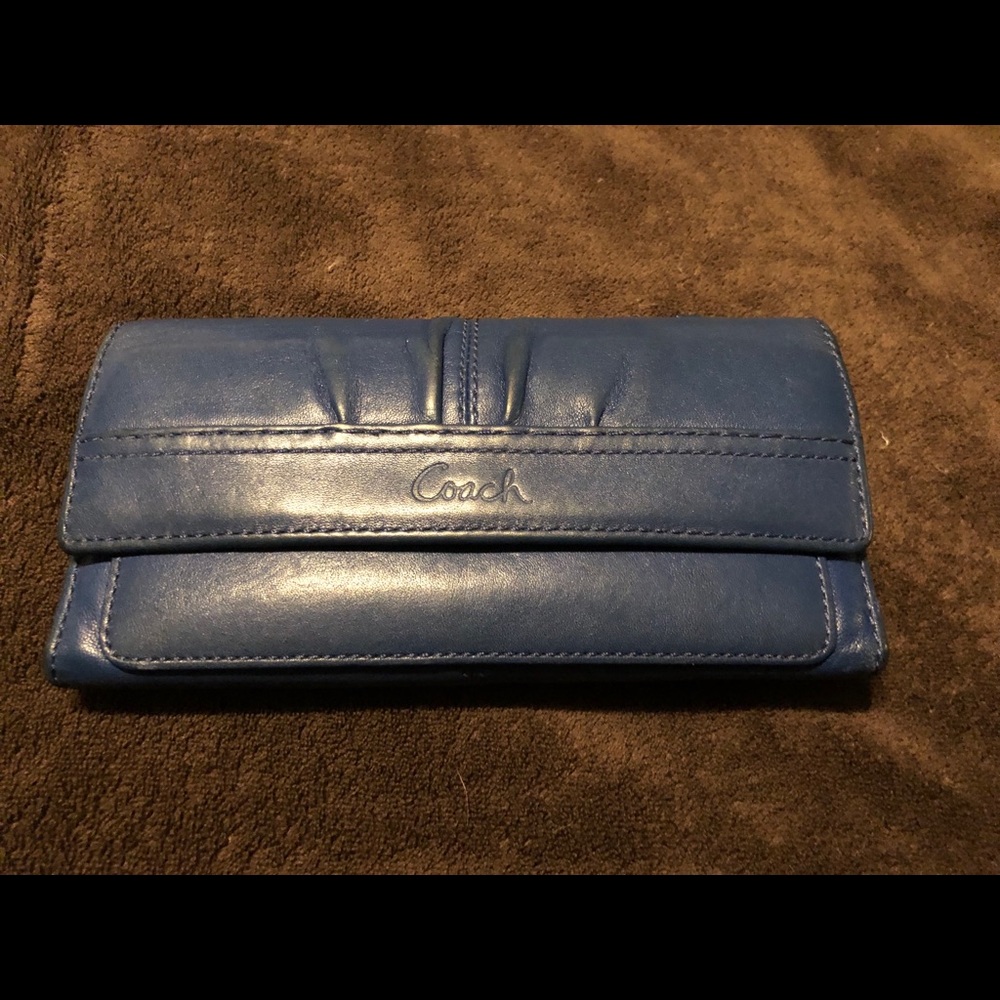 Blue Coach wallet.